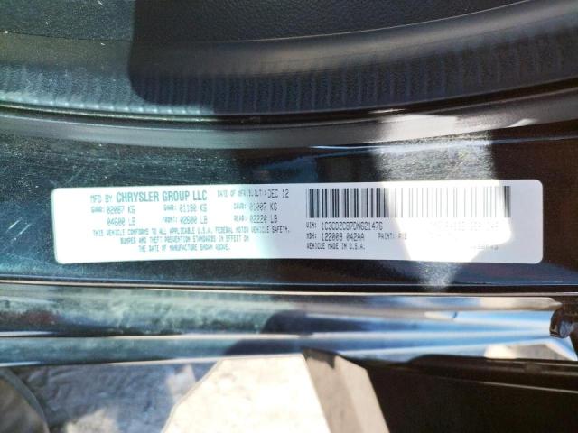 Photo 10 from auction – 2013 DODGE AVENGER SX with VIN 1C3CDZCB7DN621476