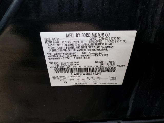 Photo 10 from auction – 2011 FORD TAURUS LIM with VIN 1FAHP2FW6BG169347
