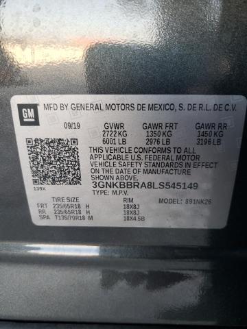 Photo 10 from auction – 2020 CHEVROLET BLAZER 1LT with VIN 3GNKBBRA8LS545149