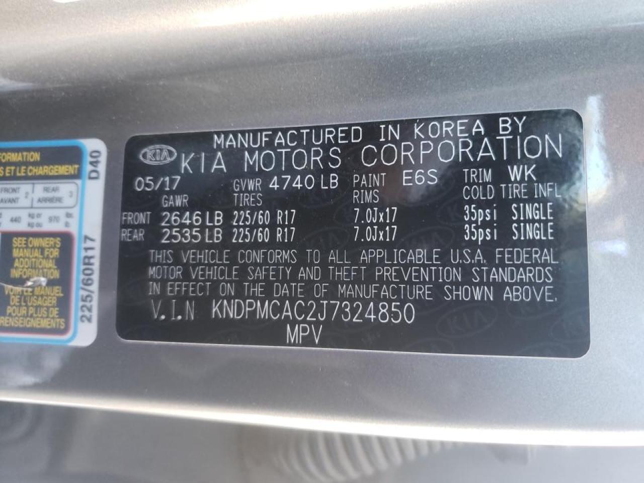 Photo 10 from auction – 2018 KIA SPORTAGE L with VIN KNDPMCAC2J7324850