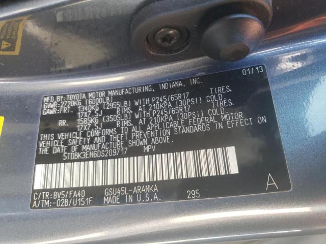 Photo 10 from auction – 2013 TOYOTA HIGHLANDER with VIN 5TDBK3EH6DS209717