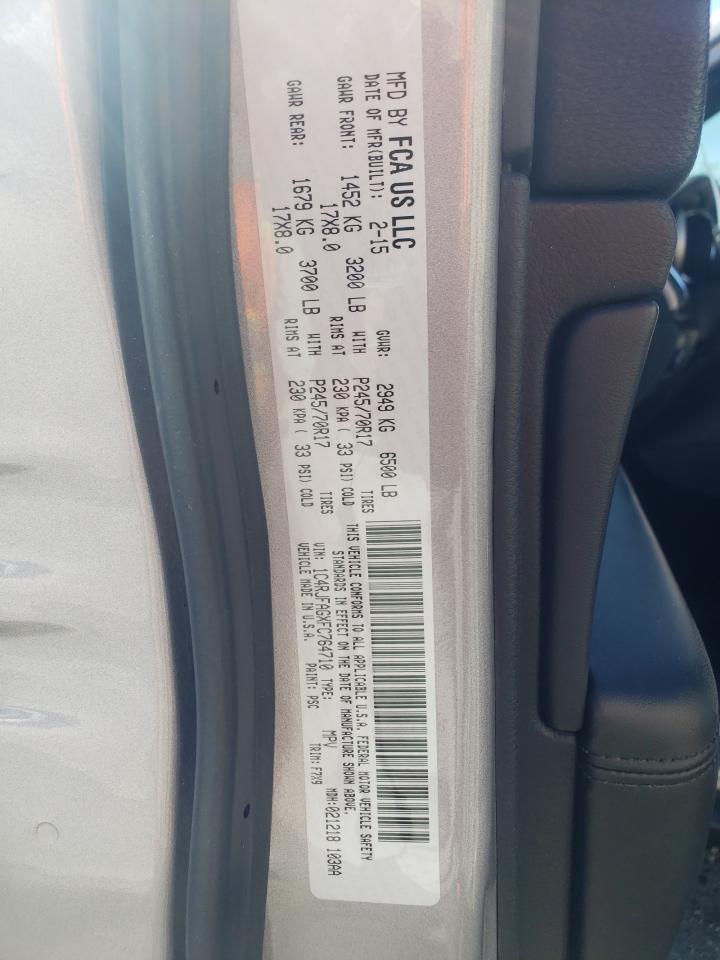 Photo 10 from auction – 2015 JEEP GRAND CHER with VIN 1C4RJFAGXFC764710