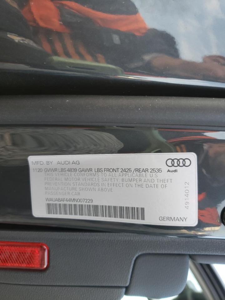 Photo 10 from auction – 2021 AUDI A4 PREMIUM with VIN WAUABAF44MN007229
