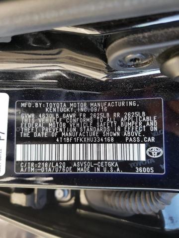 Photo 10 from auction – 2017 TOYOTA CAMRY LE with VIN 4T1BF1FKXHU334168