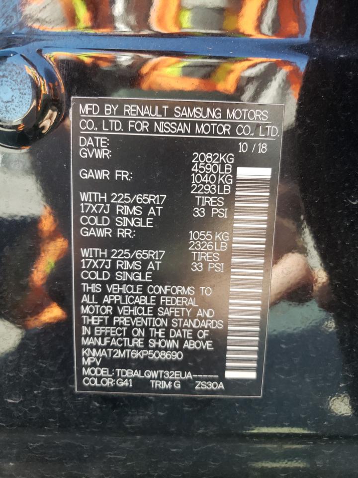 Photo 10 from auction – 2019 NISSAN ROGUE S with VIN KNMAT2MT6KP508690