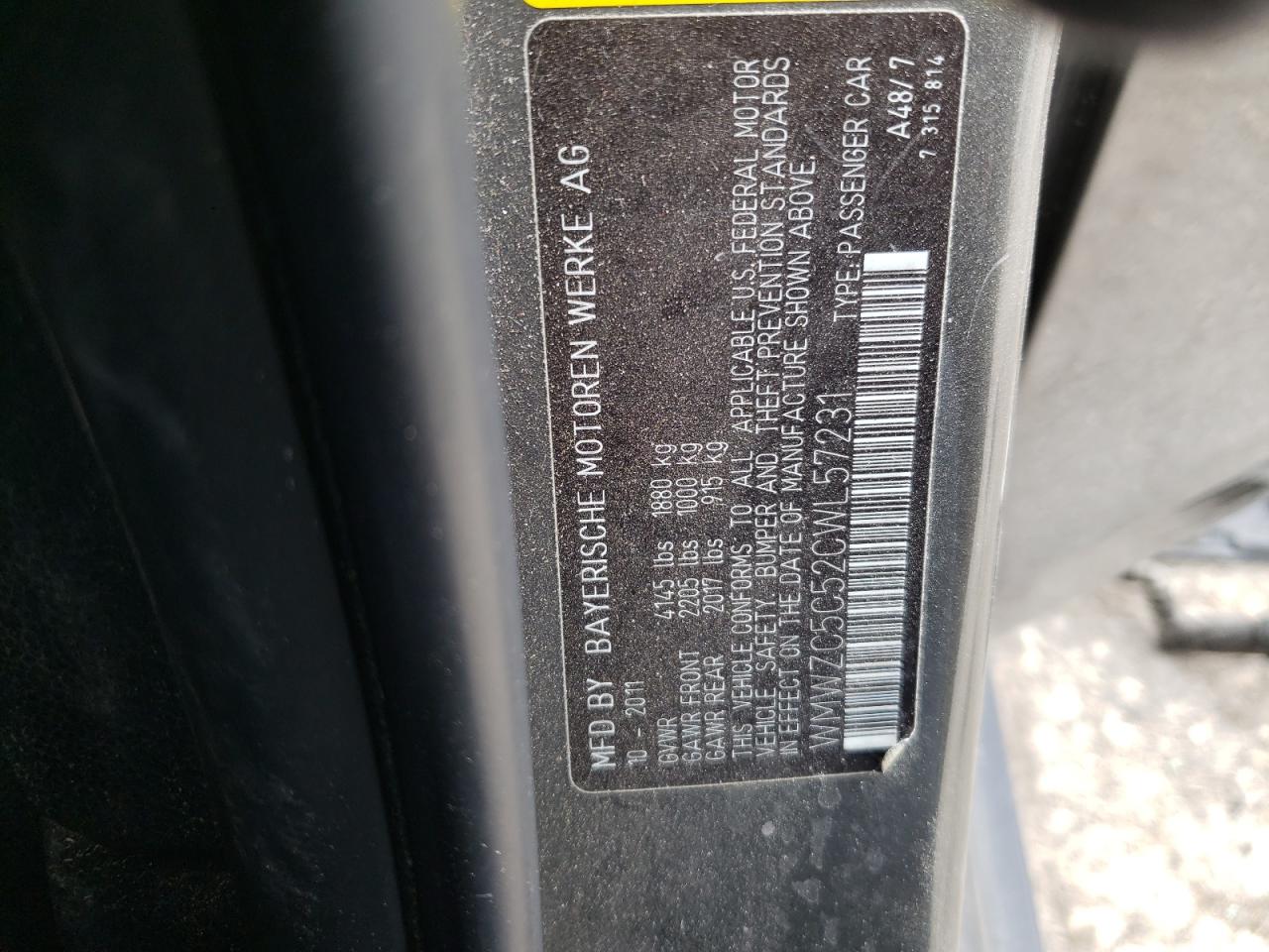 Photo 10 from auction – 2012 MINI COOPER S C with VIN WMWZC5C52CWL57231