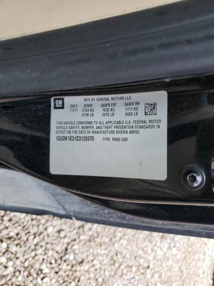 Photo 10 from auction – 2012 CADILLAC CTS PERFOR with VIN 1G6DK1E31C0126976