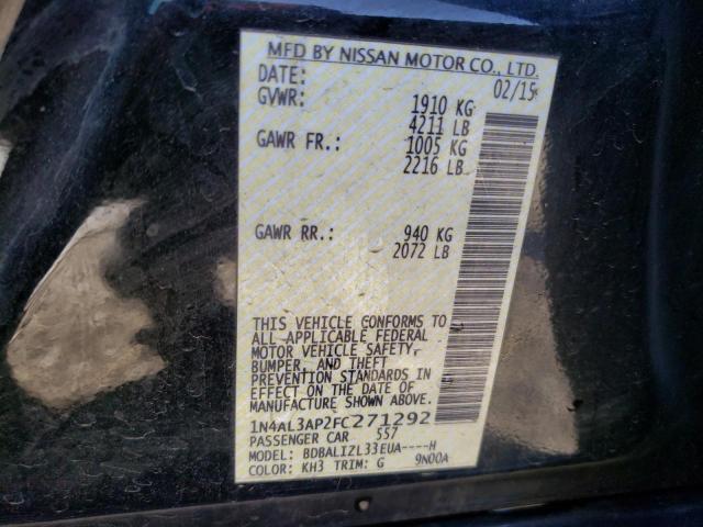 Photo 10 from auction – 2015 NISSAN ALTIMA 2.5 with VIN 1N4AL3AP2FC271292