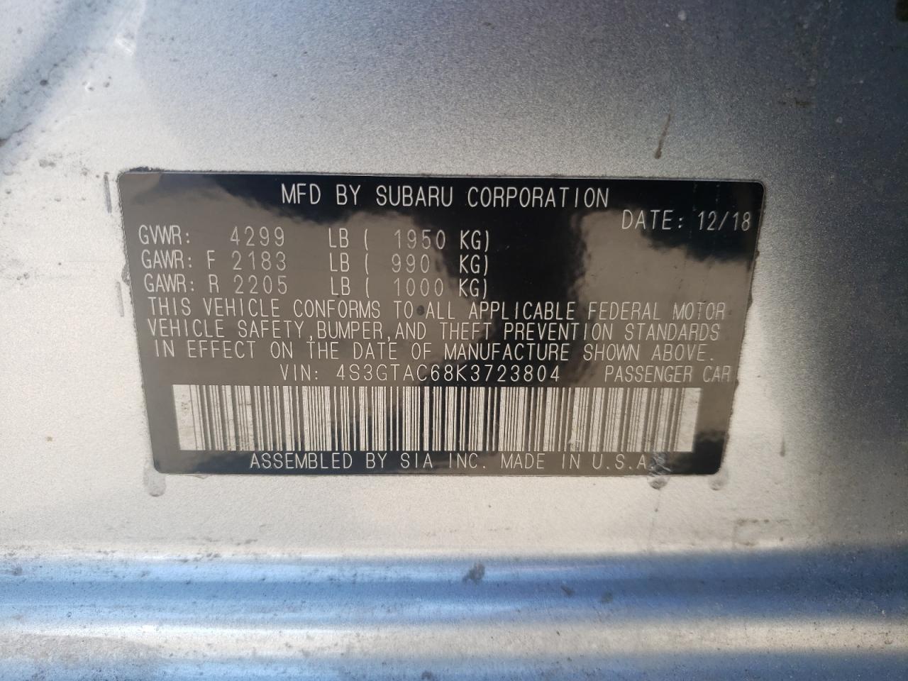 Photo 10 from auction – 2019 SUBARU IMPREZA PR with VIN 4S3GTAC68K3723804