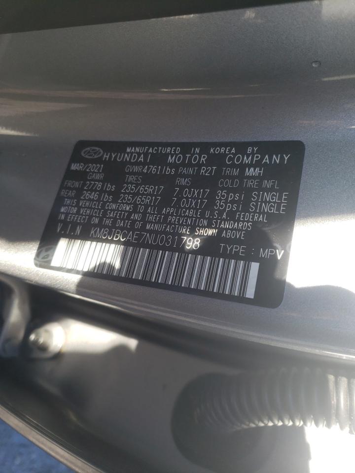 Photo 10 from auction – 2022 HYUNDAI TUCSON SEL with VIN KM8JBCAE7NU031798