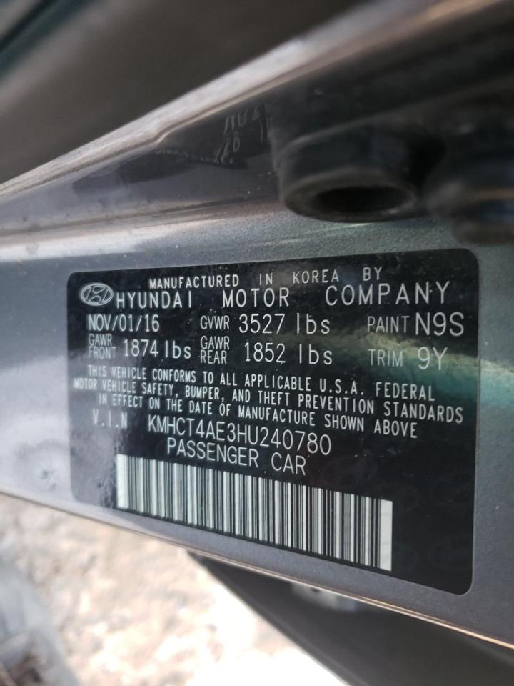 Photo 10 from auction – 2017 HYUNDAI ACCENT SE with VIN KMHCT4AE3HU240780