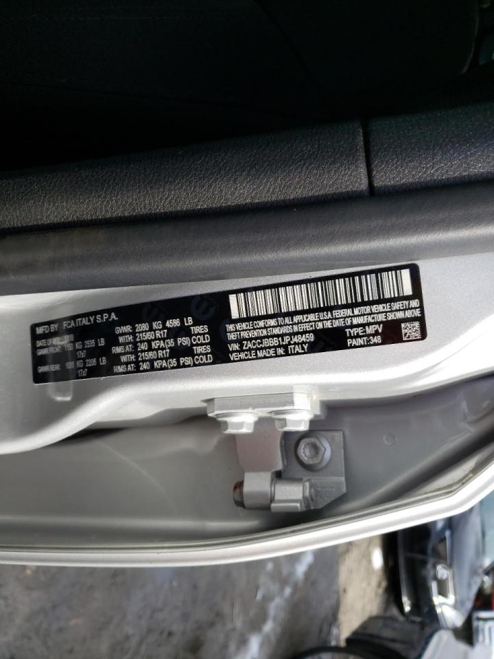 Photo 10 from auction – 2018 JEEP RENEGADE L with VIN ZACCJBBB1JPJ48459