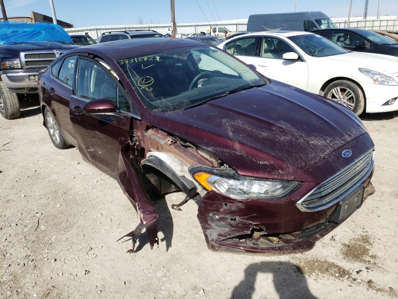 Photo 1 from auction – 2017 FORD FUSION SE with VIN 3FA6P0H73HR155764