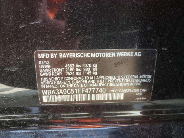 Photo 10 from auction – 2014 BMW 335 I with VIN WBA3A9C51EF477740