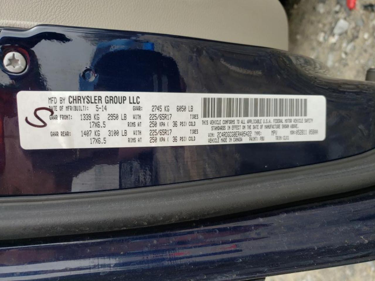 Photo 10 from auction – 2014 DODGE GRAND CARA with VIN 2C4RDGCG8ER405422