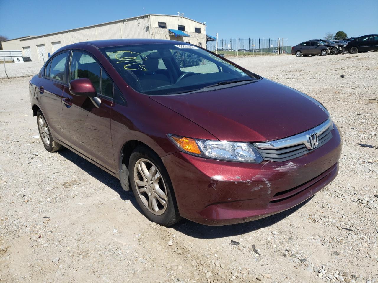 HONDA CIVIC LX 2012 with VIN 19XFB2F59CE105070 - Photo from auction
