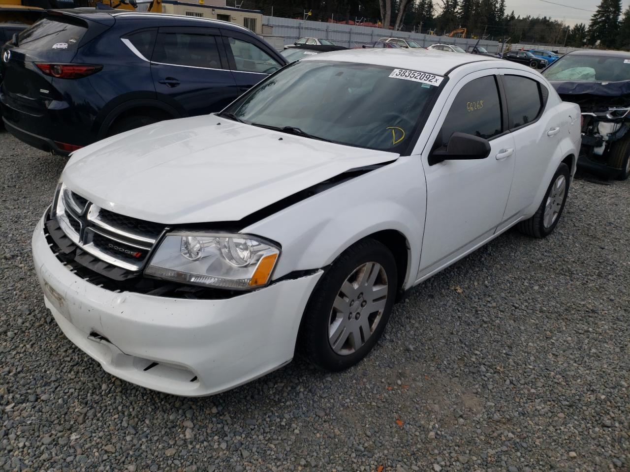 Photo 2 from auction – 2013 DODGE AVENGER SE with VIN 1C3CDZAB0DN677116