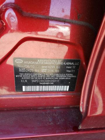 Photo 10 from auction – 2011 HYUNDAI SONATA SE with VIN 5NPEC4AC6BH200111