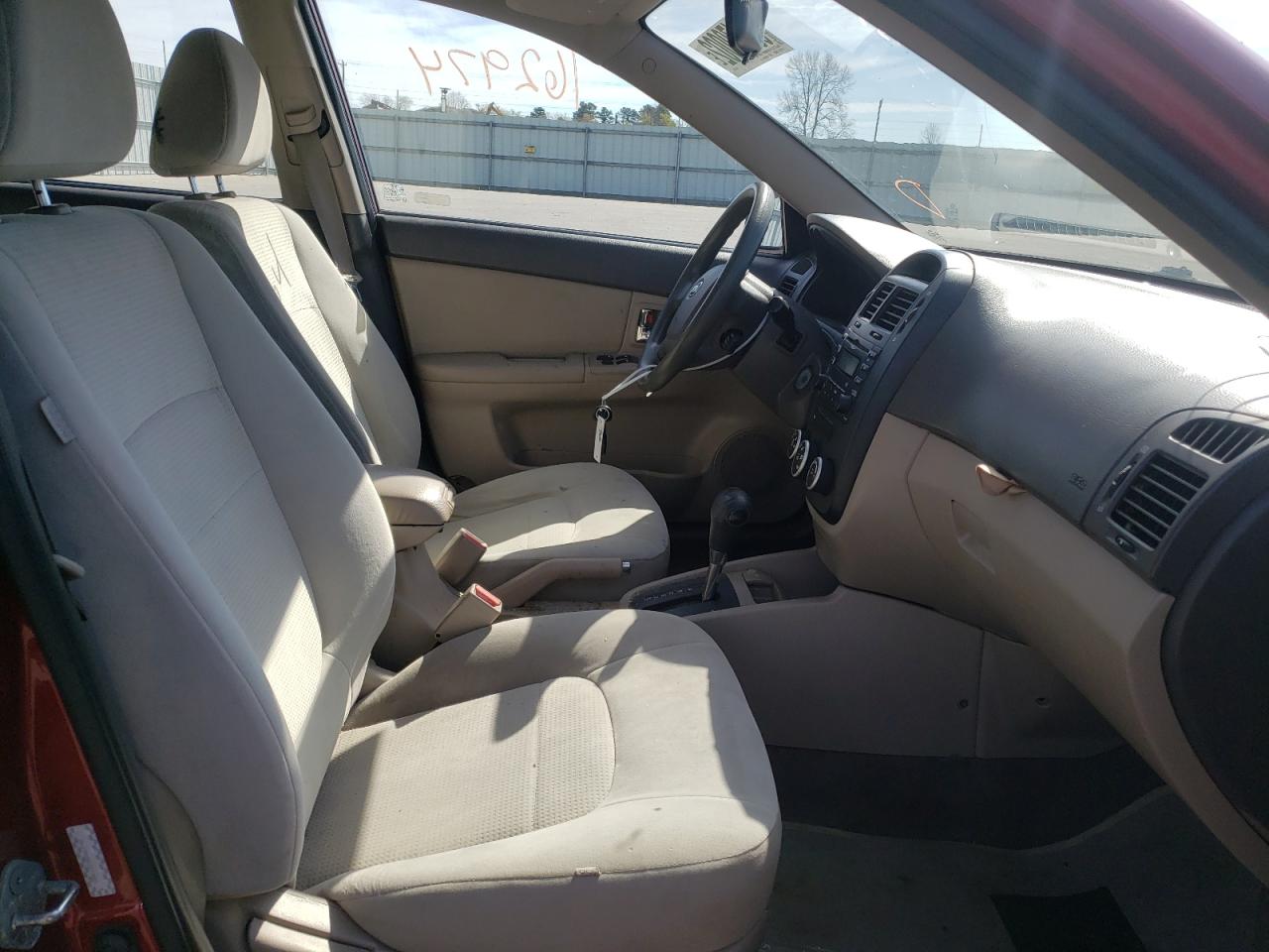 Photo 5 from auction – 2009 KIA SPECTRA EX with VIN KNAFE221695651742