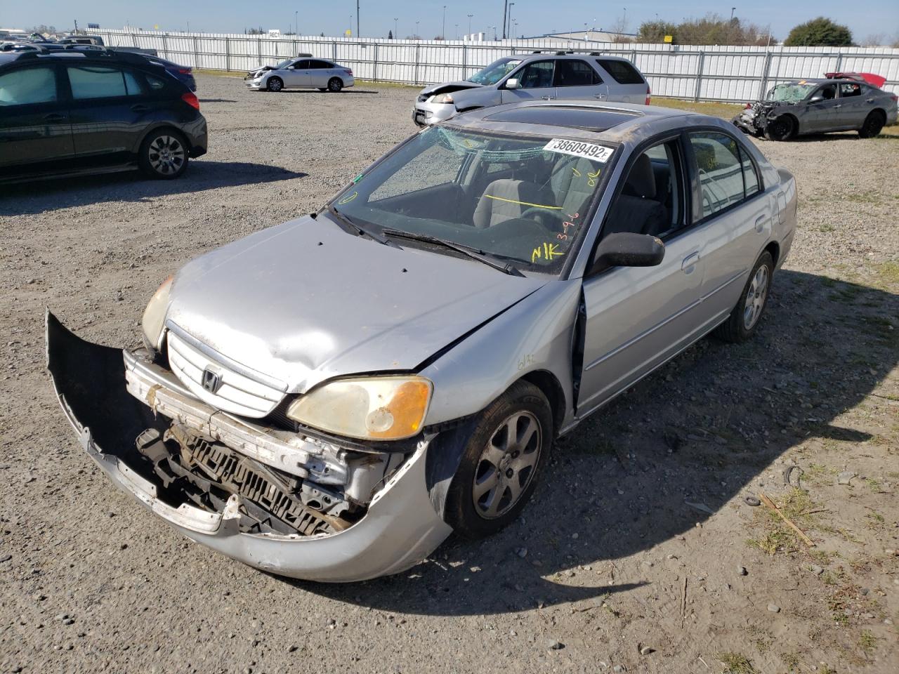 Photo 2 from auction – 2003 HONDA CIVIC EX with VIN JHMES26723S001416