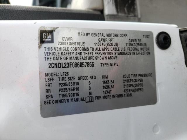 Photo 10 from auction – 2008 CHEVROLET EQUINOX LS with VIN 2CNDL23F086057866