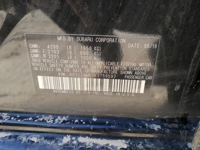 Photo 10 from auction – 2019 SUBARU IMPREZA SP with VIN 4S3GTAM63K3759592