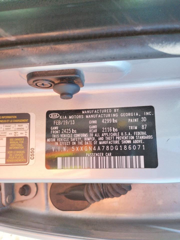 Photo 10 from auction – 2013 KIA OPTIMA EX with VIN 5XXGN4A78DG186071