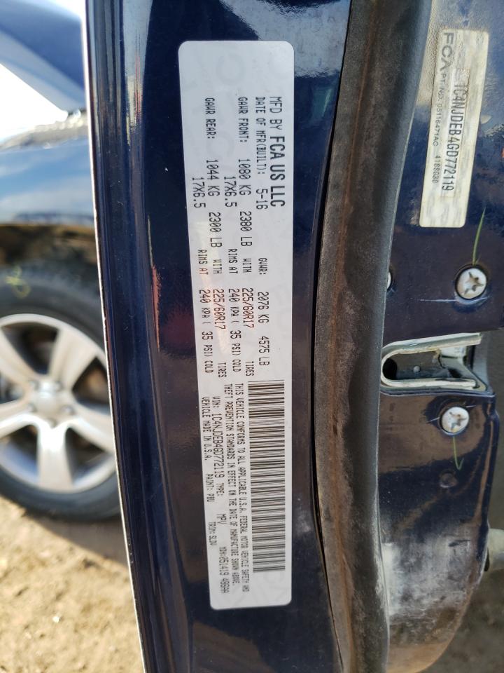 Photo 10 from auction – 2016 JEEP COMPASS LA with VIN 1C4NJDEB4GD772119