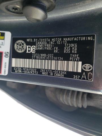 Photo 10 from auction – 2014 TOYOTA COROLLA L with VIN 2T1BURHE3EC036134
