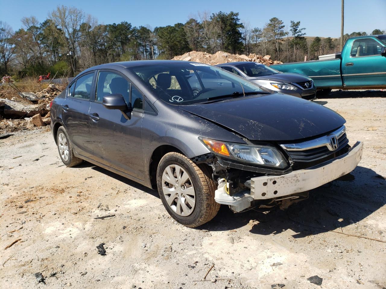 HONDA CIVIC LX 2012 with VIN 2HGFB2F57CH563812 - Photo from auction