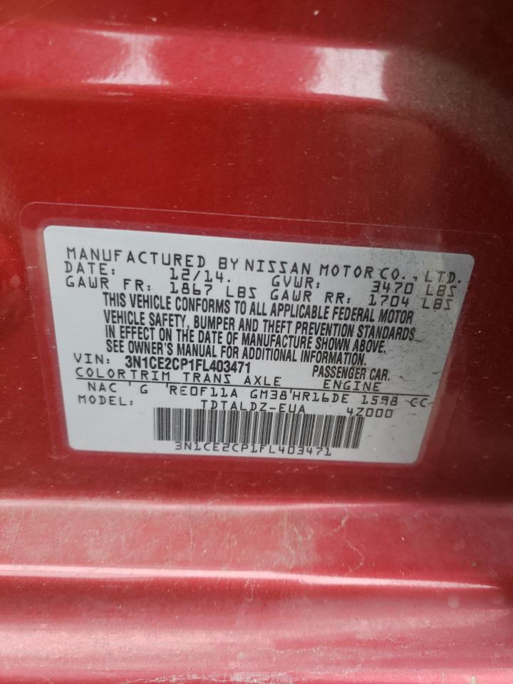 Photo 10 from auction – 2015 NISSAN VERSA NOTE with VIN 3N1CE2CP1FL403471