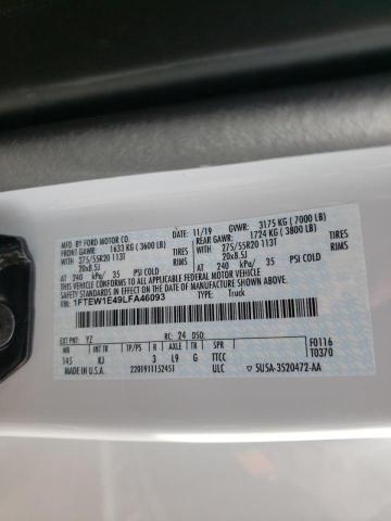 Photo 10 from auction – 2020 FORD F150 SUPER with VIN 1FTEW1E49LFA46093