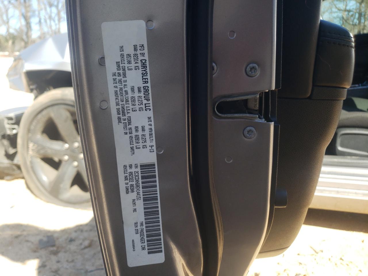 Photo 10 from auction – 2014 DODGE CHARGER SX with VIN 2C3CDXHG0EH144151