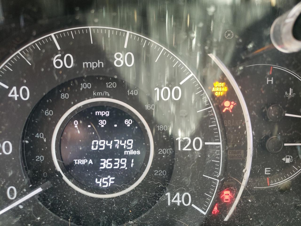 Photo 8 from auction – 2014 HONDA CR-V EXL with VIN 5J6RM4H71EL070904
