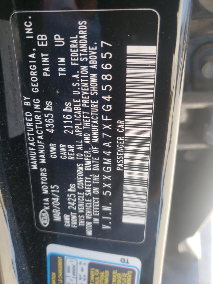 Photo 10 from auction – 2015 KIA OPTIMA LX with VIN 5XXGM4A7XFG458657