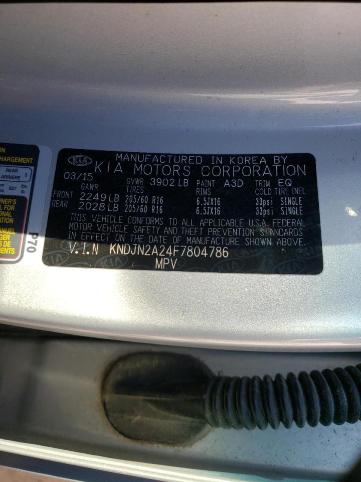 Photo 10 from auction – 2015 KIA SOUL with VIN KNDJN2A24F7804786