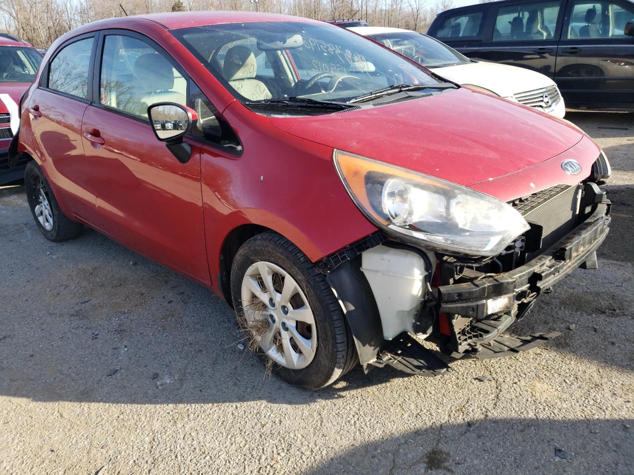 KIA RIO LX 2013 with VIN KNADM5A37D6117392 - Photo from auction