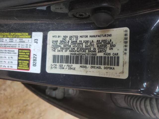 Photo 9 from auction – 2010 TOYOTA COROLLA BA with VIN 1NXBU4EEXAZ353389