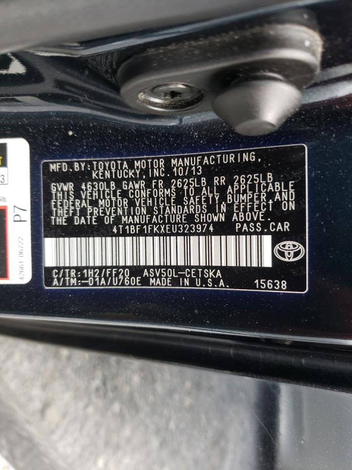 Photo 10 from auction – 2014 TOYOTA CAMRY L with VIN 4T1BF1FKXEU323974