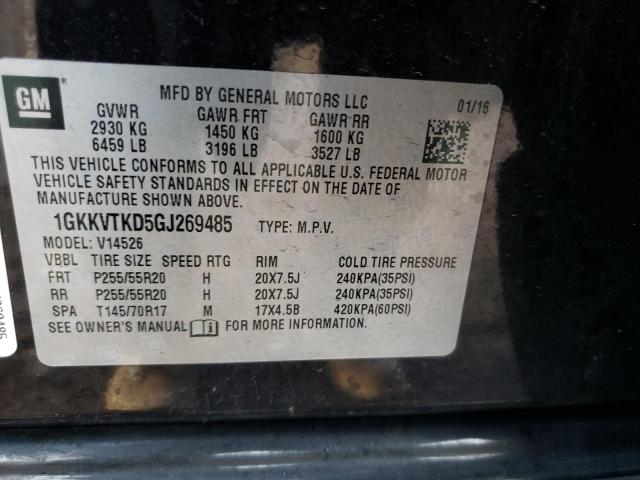 Photo 10 from auction – 2016 GMC ACADIA DEN with VIN 1GKKVTKD5GJ269485