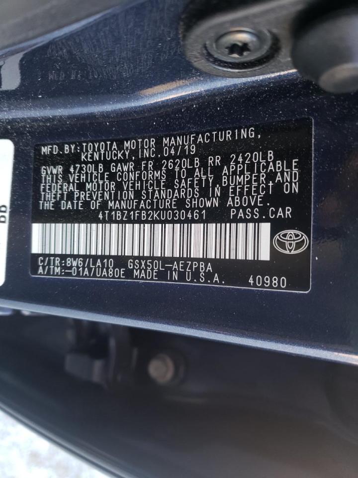 Photo 10 from auction – 2019 TOYOTA AVALON XLE with VIN 4T1BZ1FB2KU030461