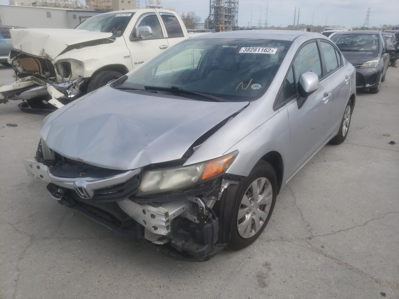 Photo 2 from auction – 2012 HONDA CIVIC LX with VIN 19XFB2F57CE074210