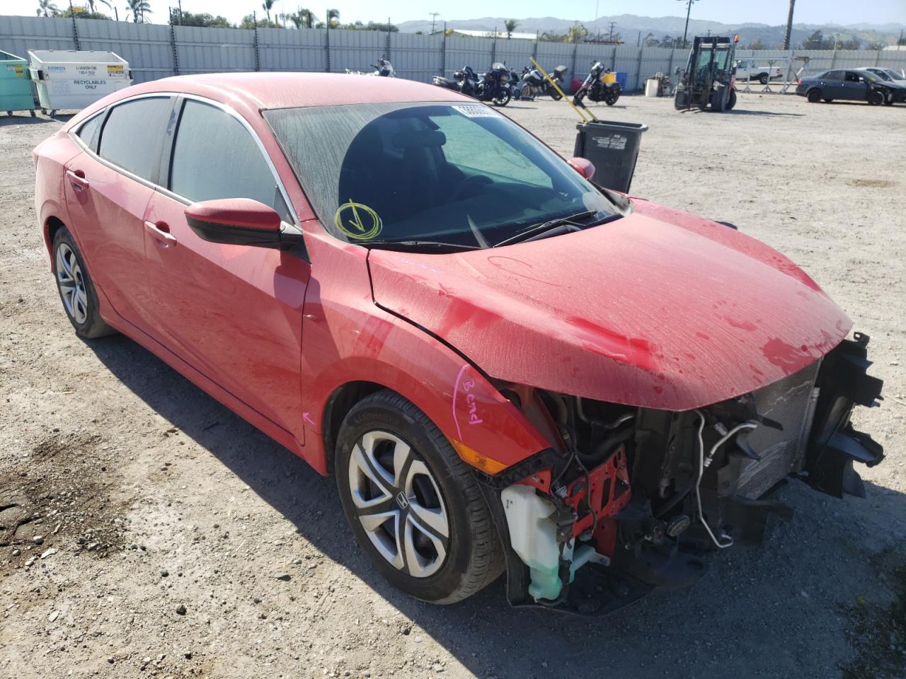 HONDA CIVIC LX 2017 with VIN 2HGFC2F5XHH521669 - Photo from auction