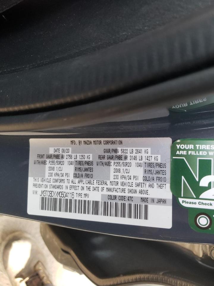 Photo 10 from auction – 2021 MAZDA CX-9 GRAND with VIN JM3TCBDYXM0504116