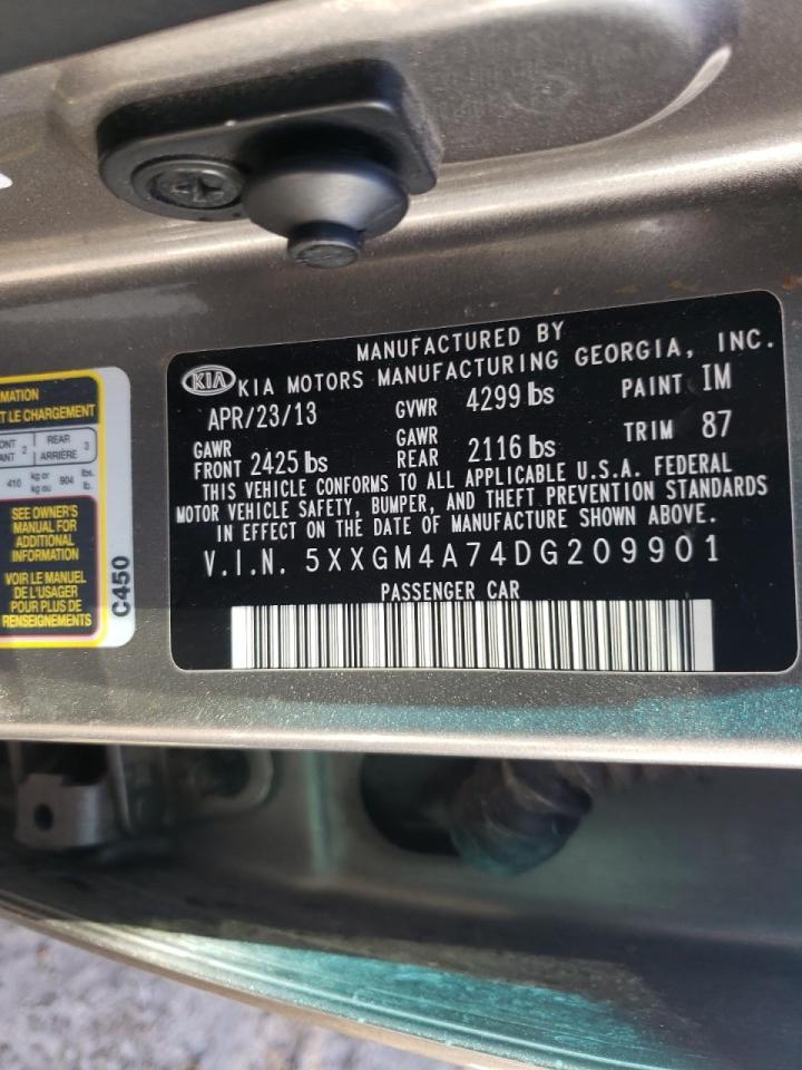 Photo 10 from auction – 2013 KIA OPTIMA LX with VIN 5XXGM4A74DG209901