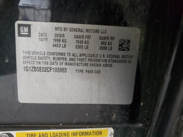 Photo 10 from auction – 2012 CHEVROLET MALIBU LS with VIN 1G1ZB5E02CF193883