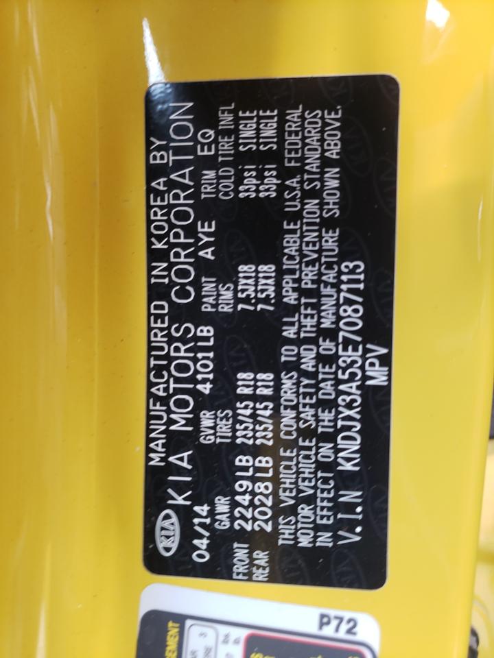 Photo 10 from auction – 2014 KIA SOUL ! with VIN KNDJX3A53E7087113