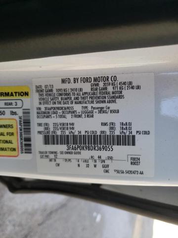 Photo 10 from auction – 2013 FORD FUSION TIT with VIN 3FA6P0K98DR369055