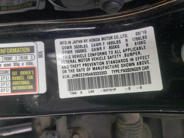 Photo 10 from auction – 2010 HONDA INSIGHT LX with VIN JHMZE2H54AS033303