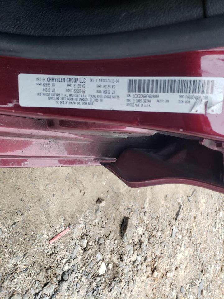 Photo 10 from auction – 2015 CHRYSLER 200 LIMITE with VIN 1C3CCCAB0FN620840
